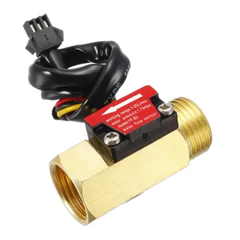 

uxcell 1 Pcs G1/2 Hall Effect Liquid Water Flow Sensor Switch Flowmeter Meter Counter DC 5V 1-25L/min YF-B2