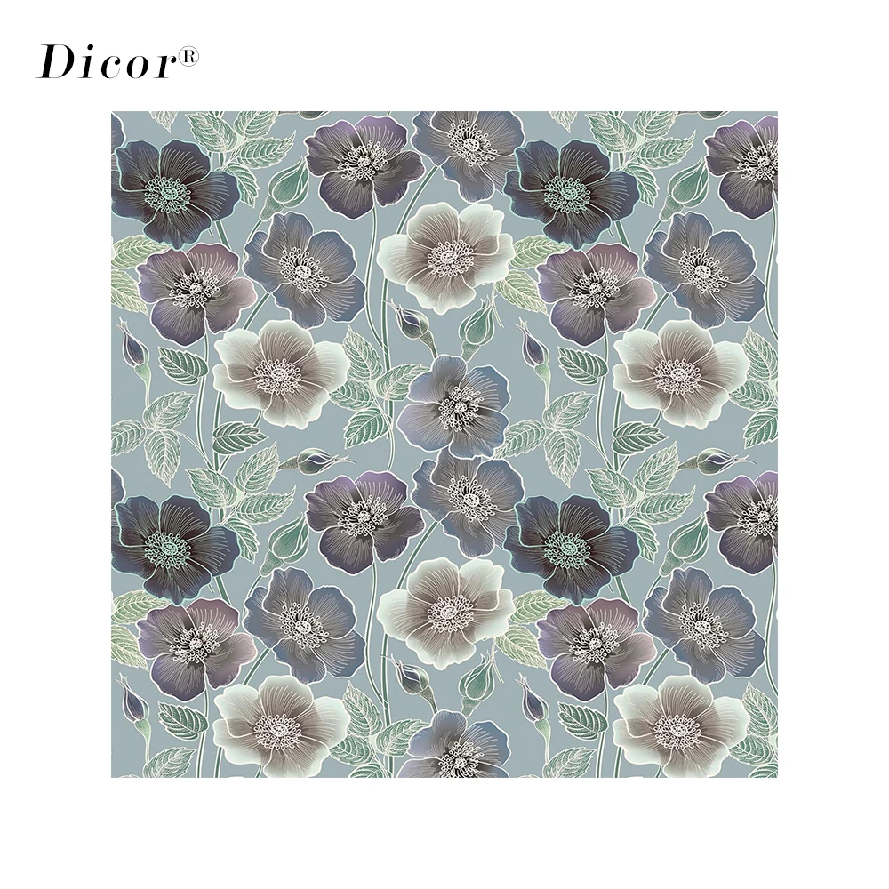 

DICOR 45/90*200cm Nordic Fashion Stained Window Film Flowers For Living Room Home Decor 2019 New BLT2332KJ