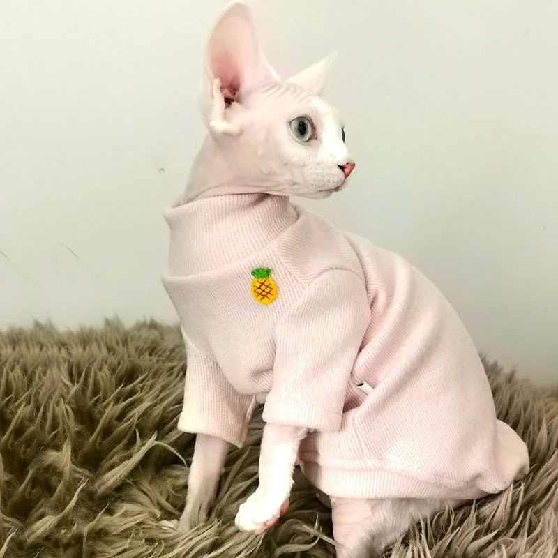 Spring Autumn Wearing Cat Apparel Kitten Jumper Hairless Cat Outfits