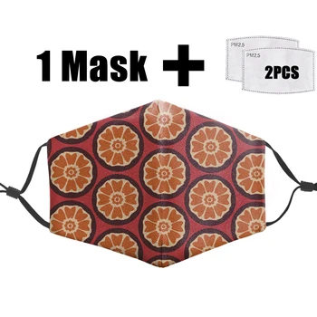 Cartoon Orange 3D Printed Mask Washable Fabric Face Masks Reusable PM2.5 Filter Mask Dust Proof Flu Masks Adult adjustable masks cartoon cute print fabric face masks anti pm2 5 dust mouth mask activated carbon filter mask washable