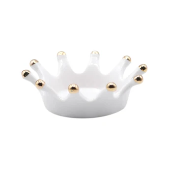 

Ceramic Crown Design Nail Art Brush Display Stand UV Gel Color Palette Brushes Rest Painting Pen Holder for Manicure Tools