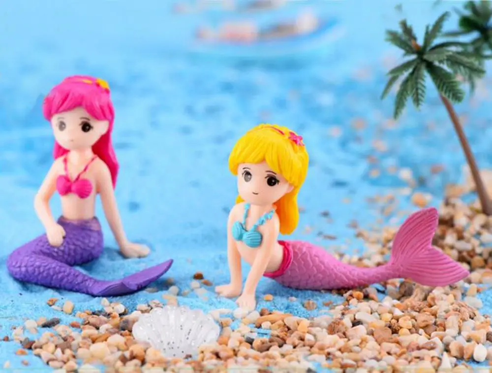 plastic mermaid figurines
