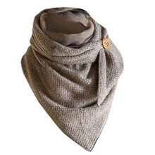 

New 2021 Fashion Winter Women Scarf Soild Dot Printing Button Soft Wrap Casual Warm Scarves Shawls Scarf Women 목도리