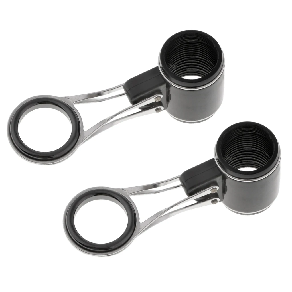 2pcs Smooth Fishing Rod Guides Ceramic Eye Rings DIY Foldable Rod Replacement Parts Fishing Accessories