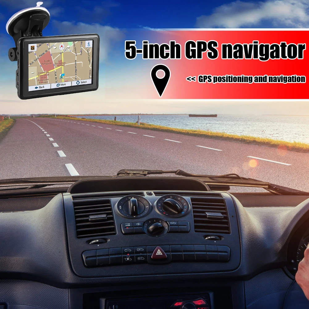 Автомобильный GPS-навигатор 5 дюймов 4 Гб сенсорный TFT-экран HD портативный