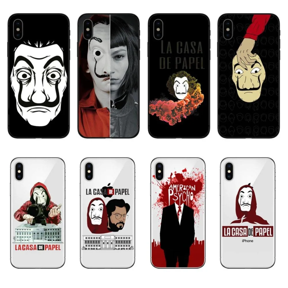 

TV series Money Heist House of Paper Phone case for iphone 7 6 8 6s plus soft back cover coque for iphone X XR XS MAX fundas