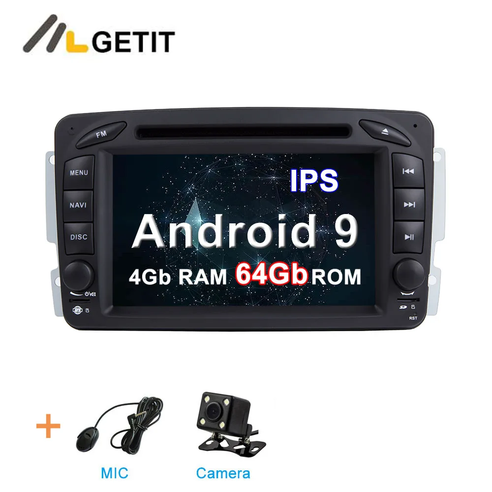 DSP ips 64G Автомобильный DVD стерео Мультимедиа Радио Android 10 для Mercedes/Benz/CLK/W209/W203/W208/W463/Vaneo/Viano/Vito - Цвет: 4G CAMERA