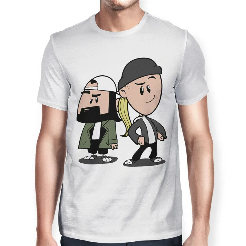Забавная футболка Jay And Silent Bob хлопковая премиум-класса мужская стильная всех