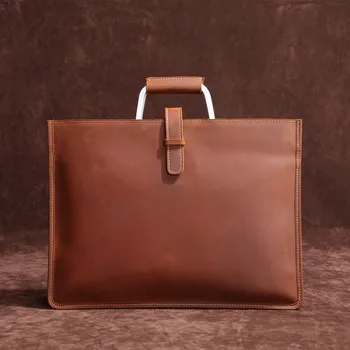 

Men's Handbag Horizontal Style Retro Shoulder Bag Briefcase Men's Handbag Portfolio
