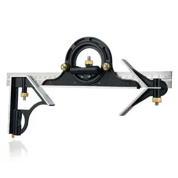 

Precise Stainless Steel Measuring Tools Aluminium Combination Square Diy Workshop Hardware Angle Spirit Level Protractor
