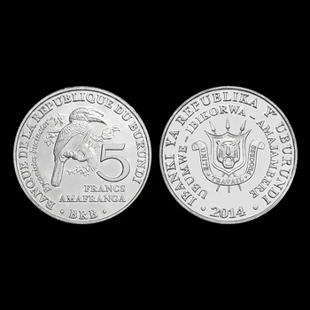 

Burundi 5 Francs Endangered Wild Birds 2014 Genuine Original Coins 100% Real Issuing Collection Coins Unc Africa