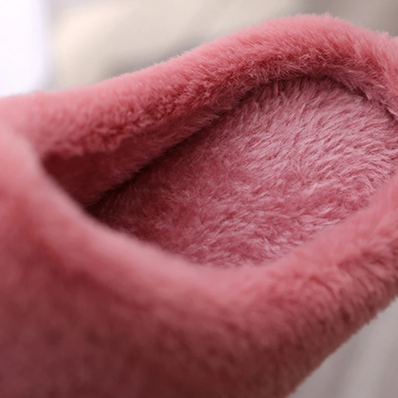 SWQZVT Plus size women slippers colorblock bedroom floor furry slippers women soft warm with fur home winter female shoes 2020 (12)