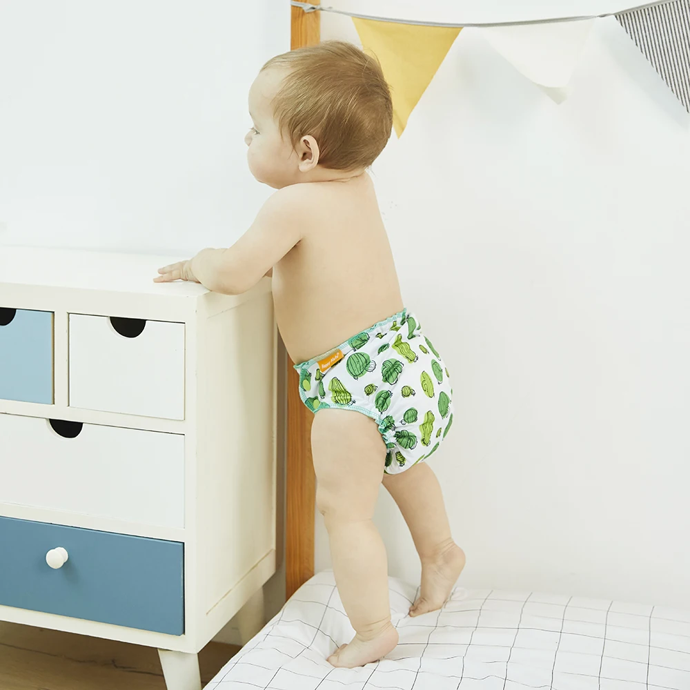 Счастливые Флейта органический хлопок бамбук ночь AIO одежды подгузник ночное