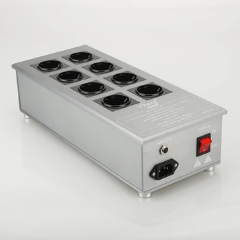 

HiFi Power Filter Plant Schuko Socket 8Ways AC Power Conditioner Audiophile Power Purifier with 8 EU Outlets