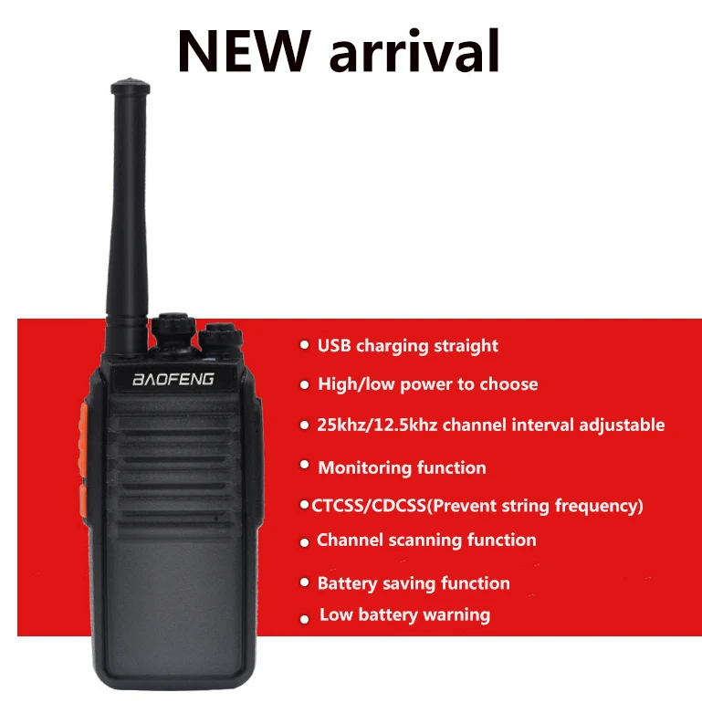 Портативная рация обновленная BF-888S baofeng 8 Вт 6800 мАч с 400-470 МГц UHF радио Comunicador CB радио двухстороннее радио ham hf трансивер