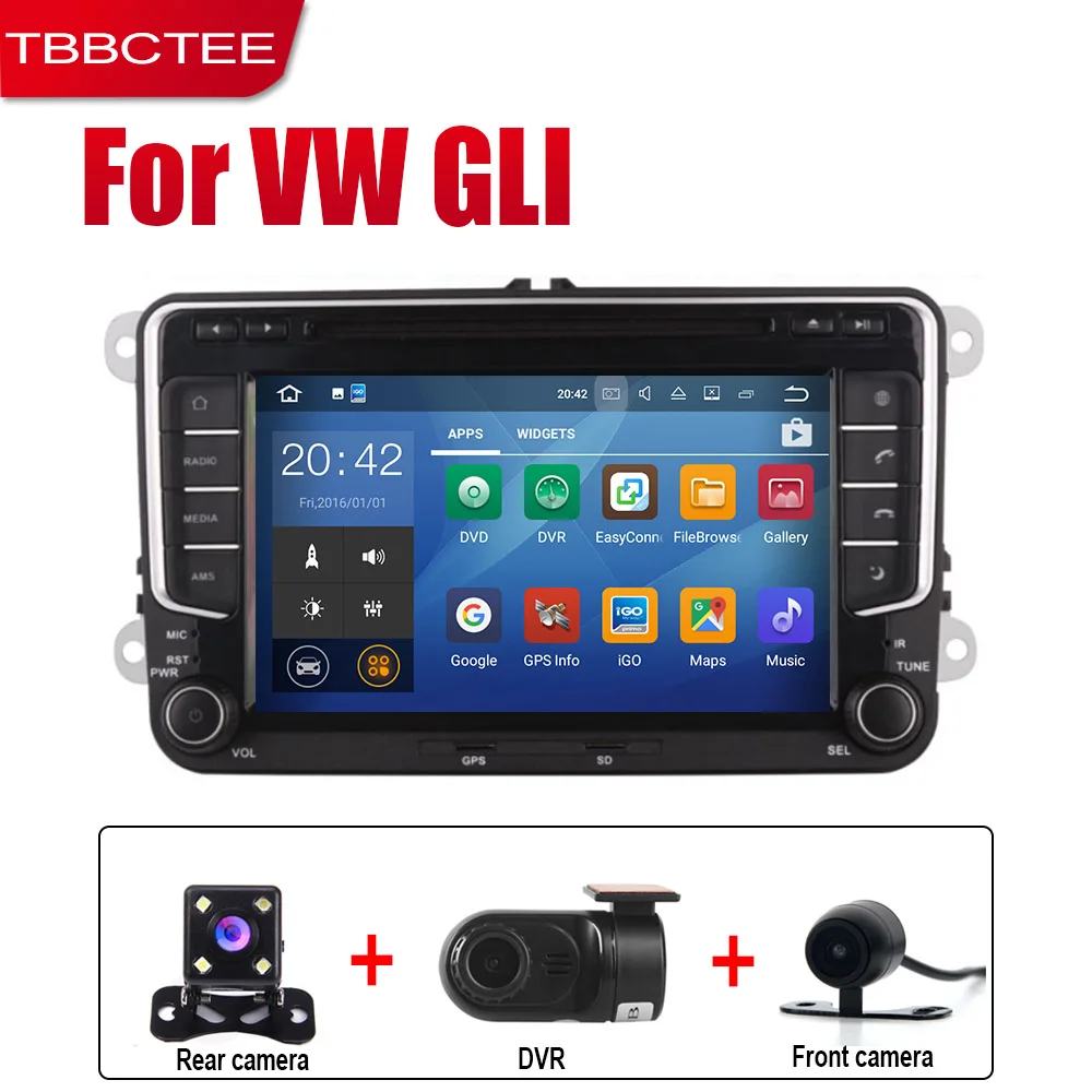 TBBCTEE Android 2 Din автомобильное радио, dvd для Volkswagen VW GLI 2005~ автомобильный мультимедийный плеер gps навигационная система Радио стерео - Цвет: Extre Items