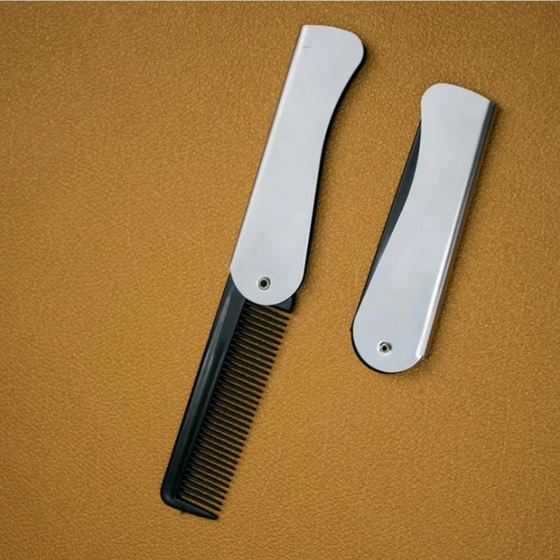 

1 Pcs Mens Womens Beauty Handmade Folding Pocket Clip Hair Moustache Beard Comb women's hair accessories hair brush
