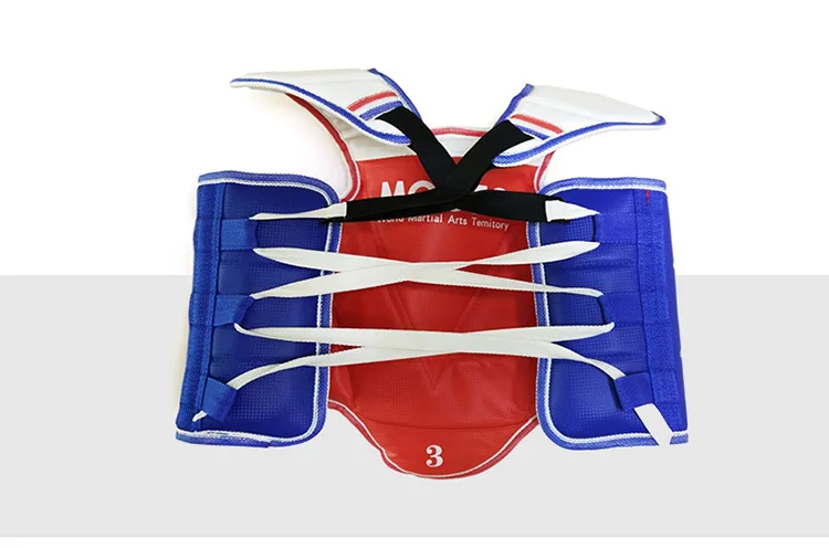 

Taekwondo Protective Gear Chest Protector Thick Children Adult Sanda Body Game Live Training Red And Blue Double-Sided Lace-up A