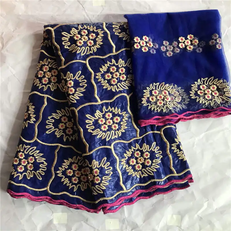 Новое прибытие Базен Riche Королевский синий ткань Горячая хлопок Базен Riche последние высокое качество 5+ 2 ярдов/партия! WXF1021