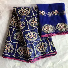 Новое прибытие Базен Riche Королевский синий ткань Горячая хлопок Базен Riche последние высокое качество 5+ 2 ярдов/партия! WXF1021