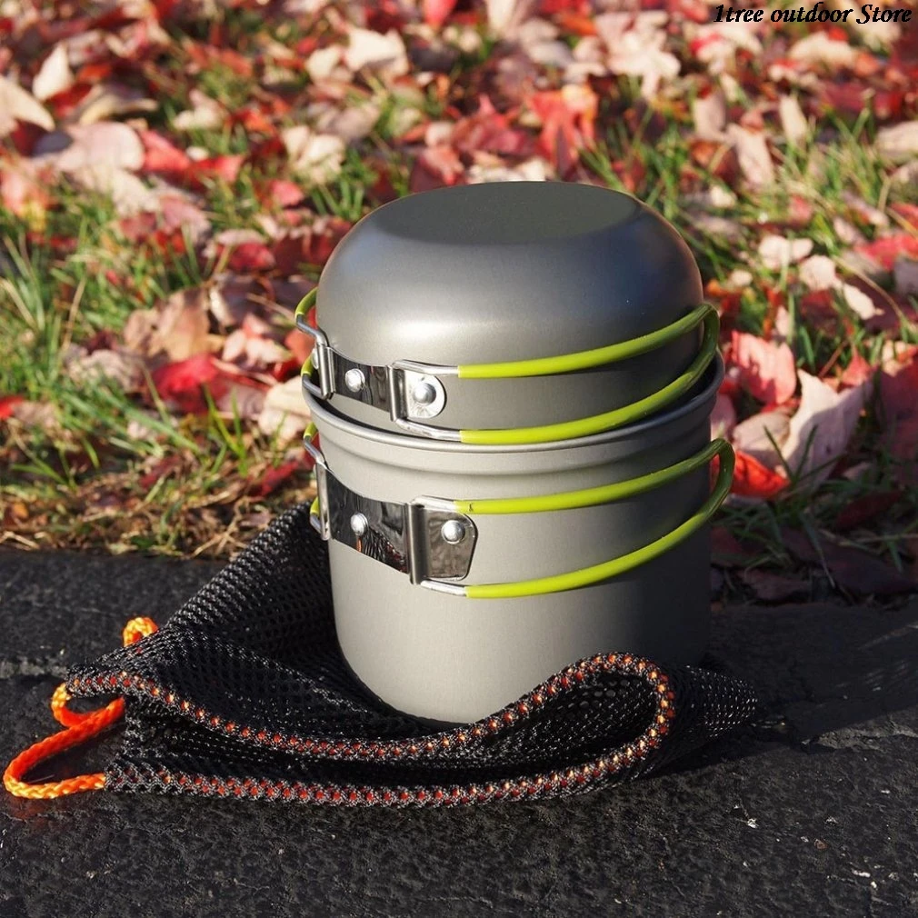 

Ultralight Camping Cookware Stove Head Set Outdoor Tableware Set Hiking Picnic Camping Folding Tableware Pot Pan