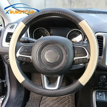 

Xburstcar Car Leather Steering Wheel Protection Covers Steering Cover for Audi A1 A3 A4 A5 A6 Q3 Q5 Q7 S4 S6 for Skoda Seat