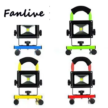

10pcs Powerful 10W 20W 30W 50W LED Flood Light Rechargeable Aluminum Flood Light Portable LED FloodLight +Charger+Battery
