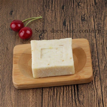 

Hot Natural Wooden Bamboo Soap Dish Wooden Soap Tray Holder Storage Soap Rack Plate Box Container for Bath Shower Plate Bathroom
