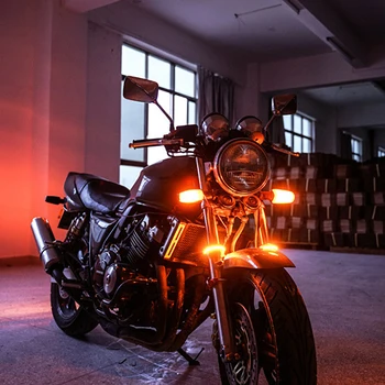 

Motorcycle Turn Signal Ring Light LED Fork Turn Signal Strip Light Kit Flashing Ring Lamp Universal Attractive Durable Hot Sale