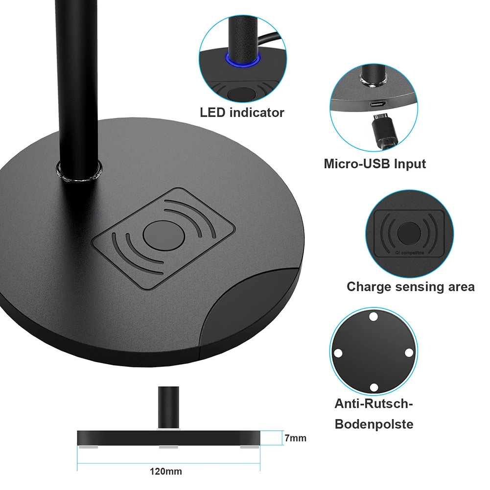 Earphone Hanger Headphone Bracket Charging Headphone Stand 5W 7 5W 10W Fast Charging Speed Headset Holder For All Qi Phone