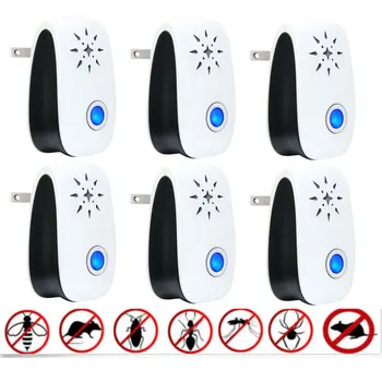 

6Pcs Ultrasonic Pest Reject Mouse Cockroach Repeller Device Insect Rats Spiders Mosquito Killer Pest Control US Plug Indoor Pest