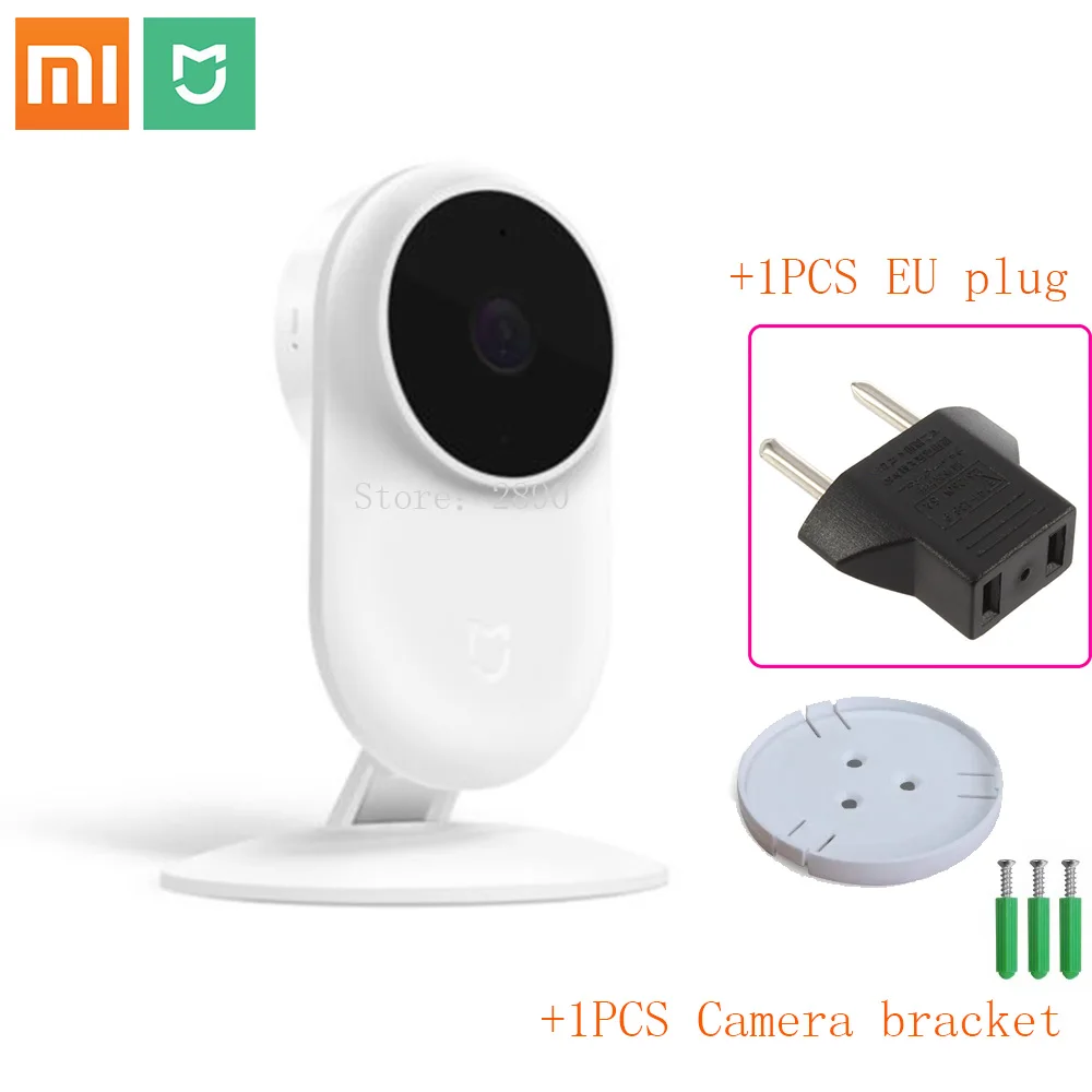 Original Xiaomi Mijia IP Smart Camear 1080P 2.4G Wifi 130 Wide Angle 10m Night Vision Hierarchical Detection Smart Camera for - Цветной: camera EU add