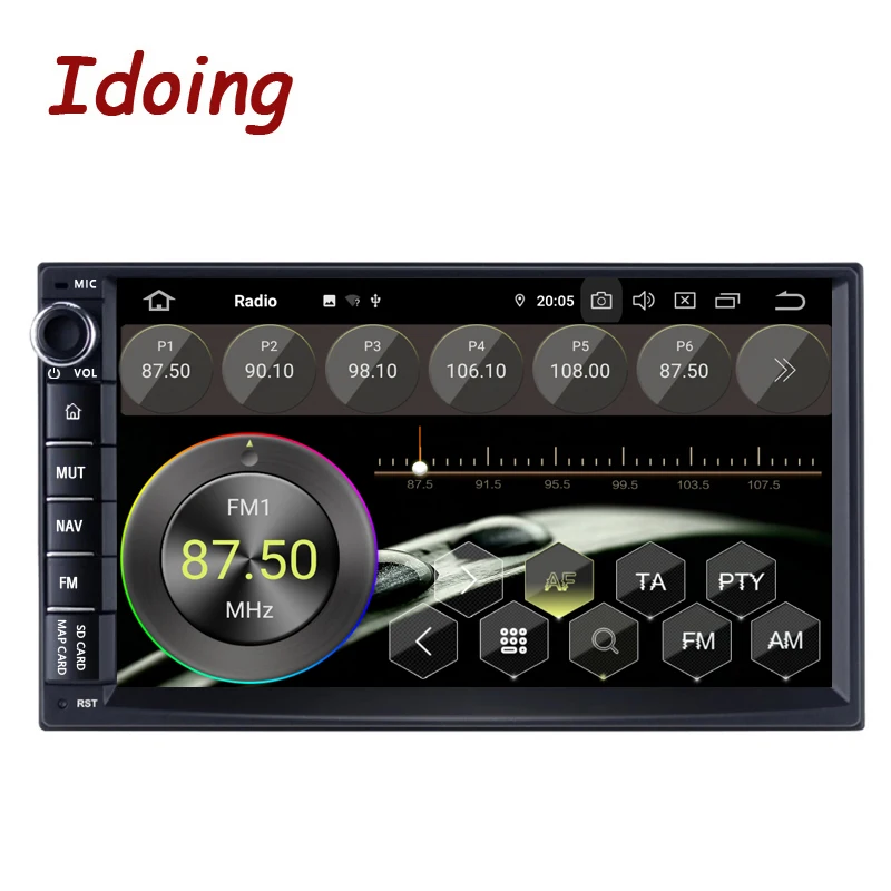 Cheap Idoing 7"PX5 4GB+64G 8Core Universal 2Din Car Android9.0 Radio Vedio Player IPS screen GPS Navigation Multimedia Bluetooth NODVD 2