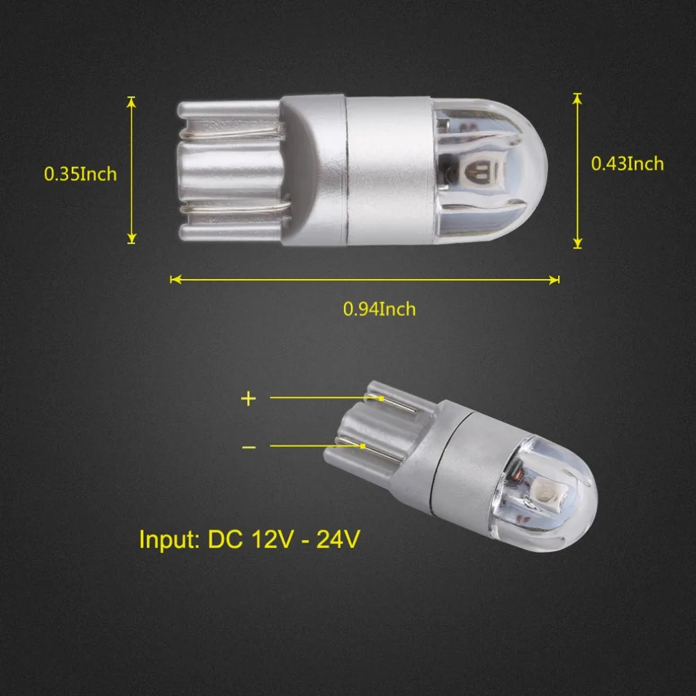 2 шт. T10 W5W светодиодный лампы 3030 SMD 168 194 авто Интерьер Купол Чтение светильник сигнала поворота Клин для лампы хвост сторона светодиодный светильник 12V авто