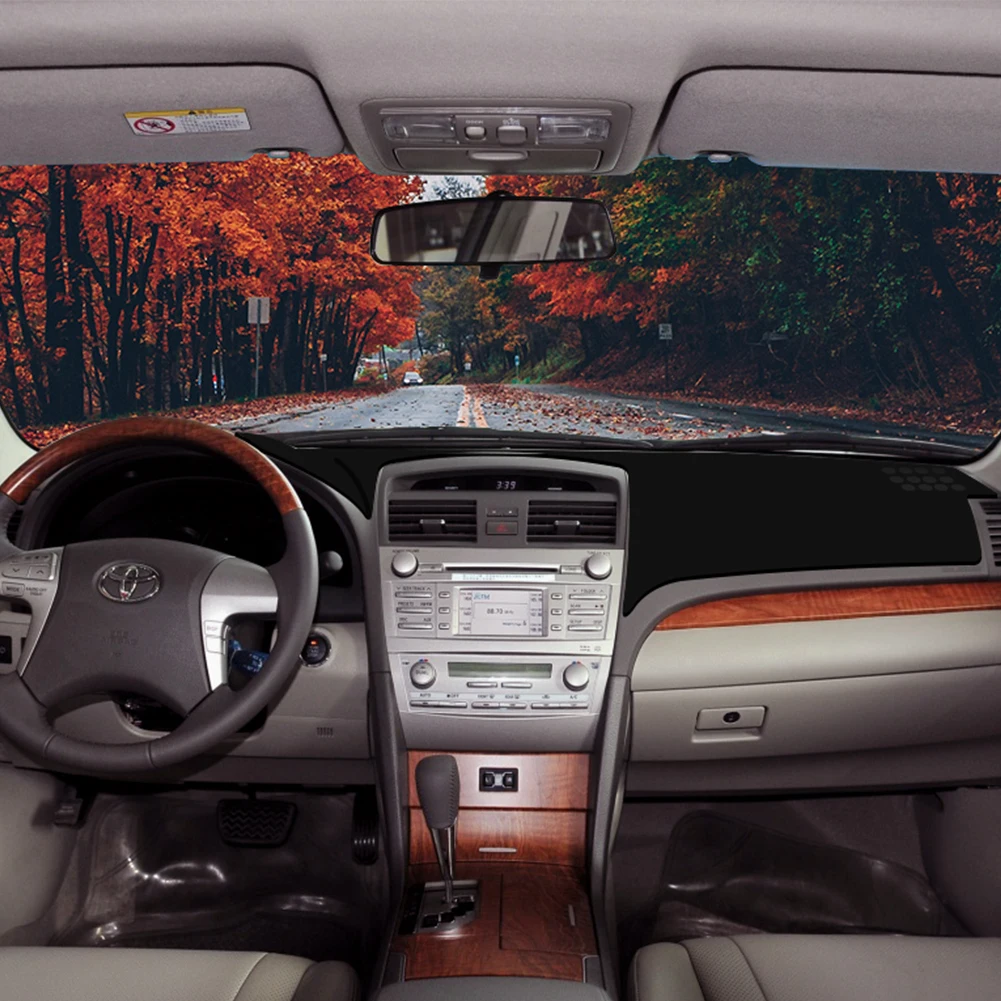 Для Toyota Camry 2007-2011 аксессуары 1 шт. кожаный коврик для автомобиля левый коврик для вождения приборной панели Stciker Крышка для приборной панели
