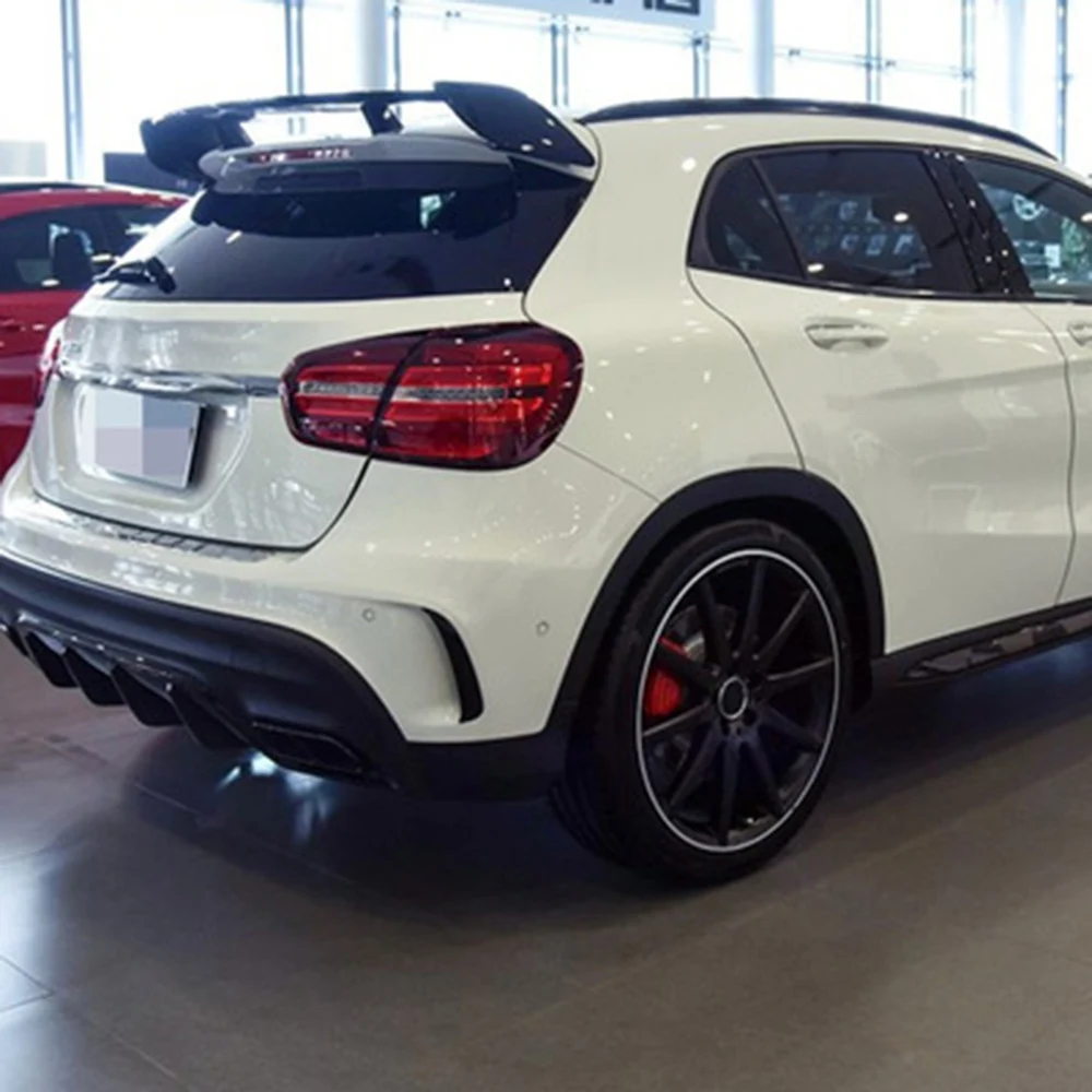 후면 범퍼 스포일러 에어 벤트 트림 커버 벤츠 GLA X156 GLA45 AMG 2013-2019 블랙 자동차 액세서리 자동차 장식
