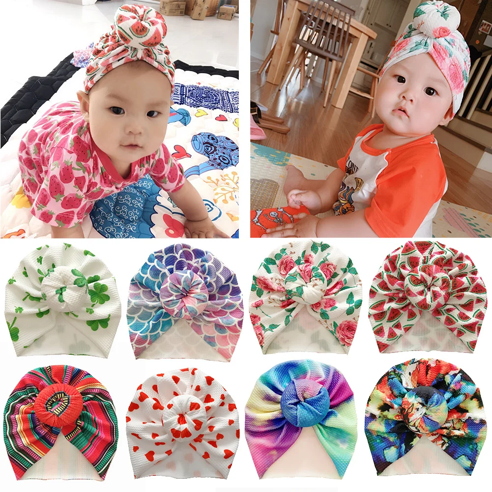 Diadema de flores para bebés, cinta elástica para el pelo para niñas, turbante ancho de Color sólido, accesorios para el cabello 2021