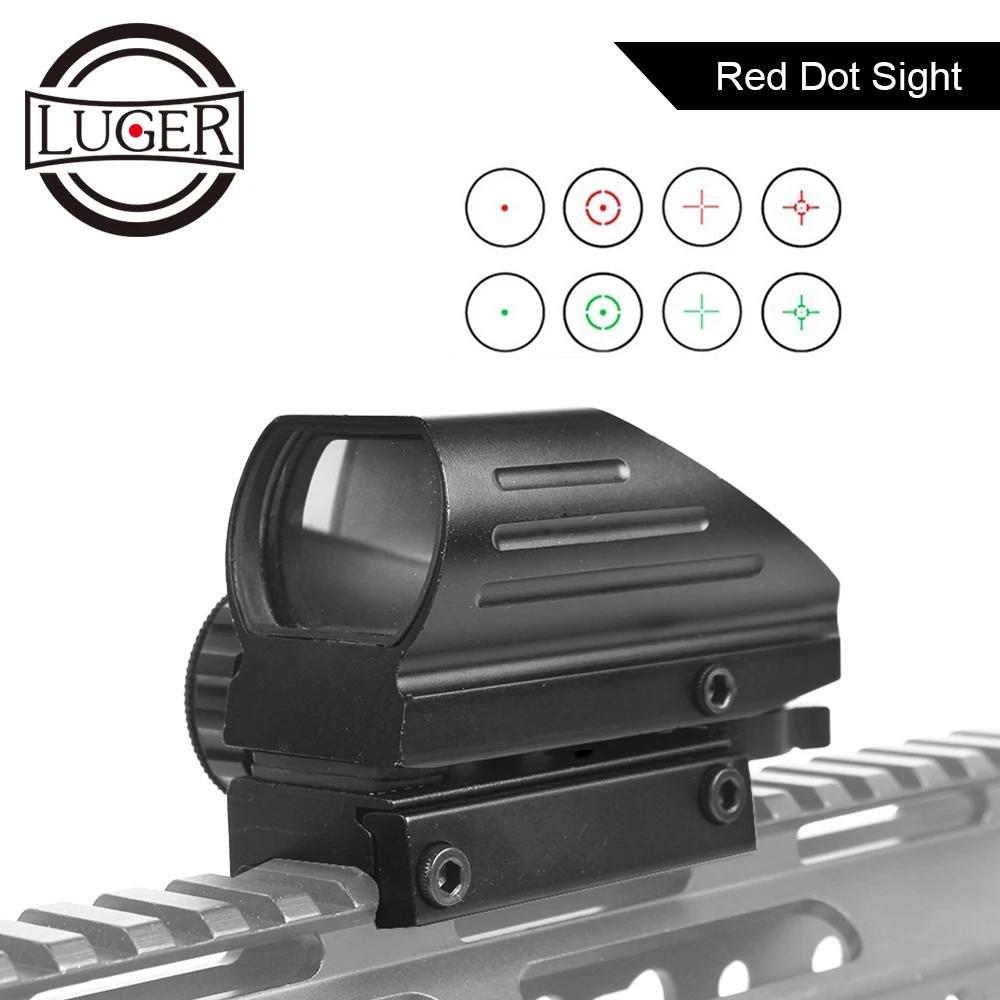 Тактический рефлекторный прицел красный зеленый лазер 4 голографические