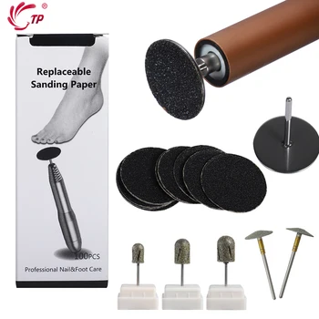 Replaceable Sandpaper Disc Cuticle Callus Remove Tool 100pcs Sand paper For Electric Foot File Callus Hard Remove For Pedicure 1