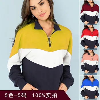 

Suit-dress Jacket Spelling Color Long Sleeve Increase Rong Weiyi Woman Autumn 2019