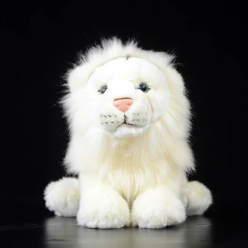African lion Panthera Leo милый Лев Реалистичная Имитация белый Африканский Лев Кукла в виде животного мягкая набивная Детская плюшевая игрушка детская Подарочная коллекция - Цвет: African lion
