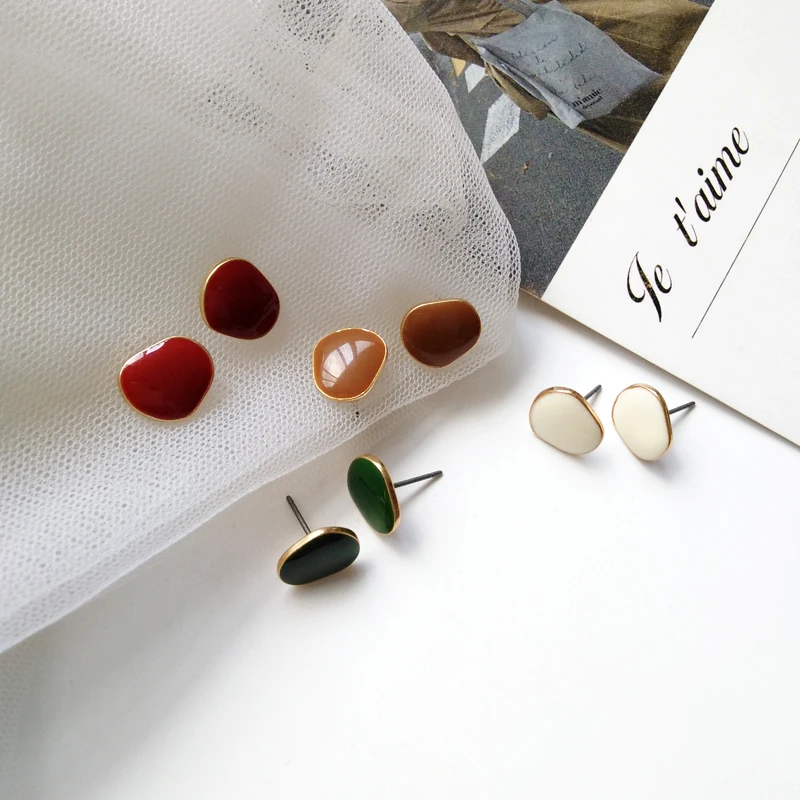 Необычные Модные контрастные серьги неправильной геометрической формы