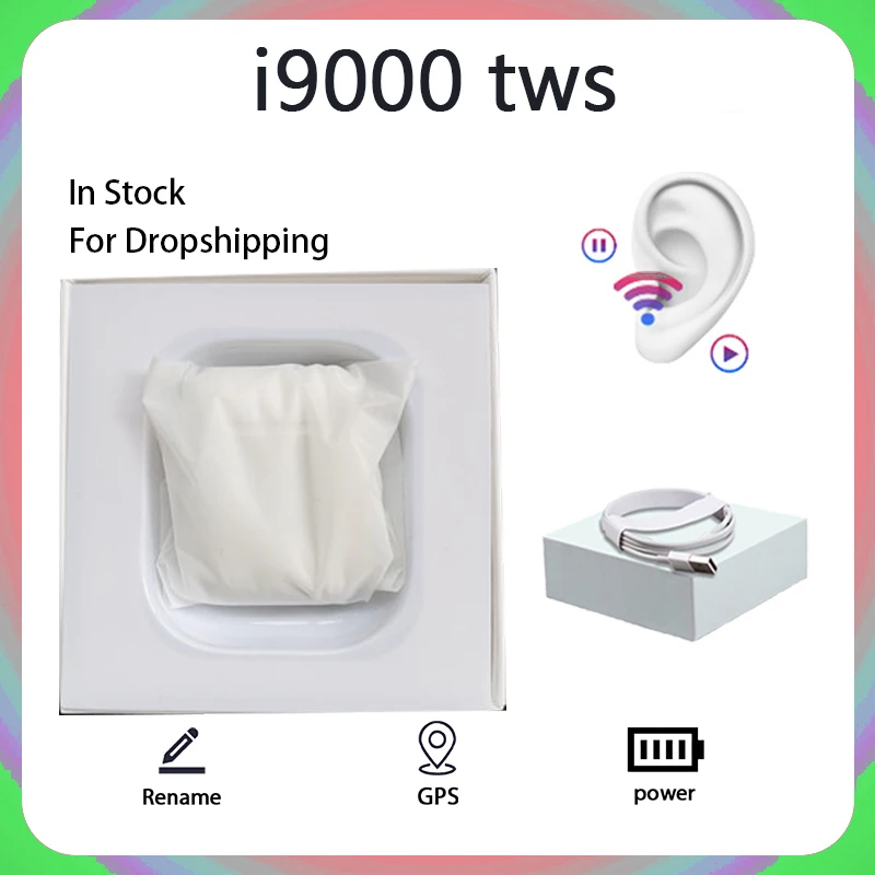 Original I9000 TWS Blutooth Earphones  Wireless Headphones In Ear Mini Sport Headset Stereo Earbuds Fone De Ouvido Auriculares