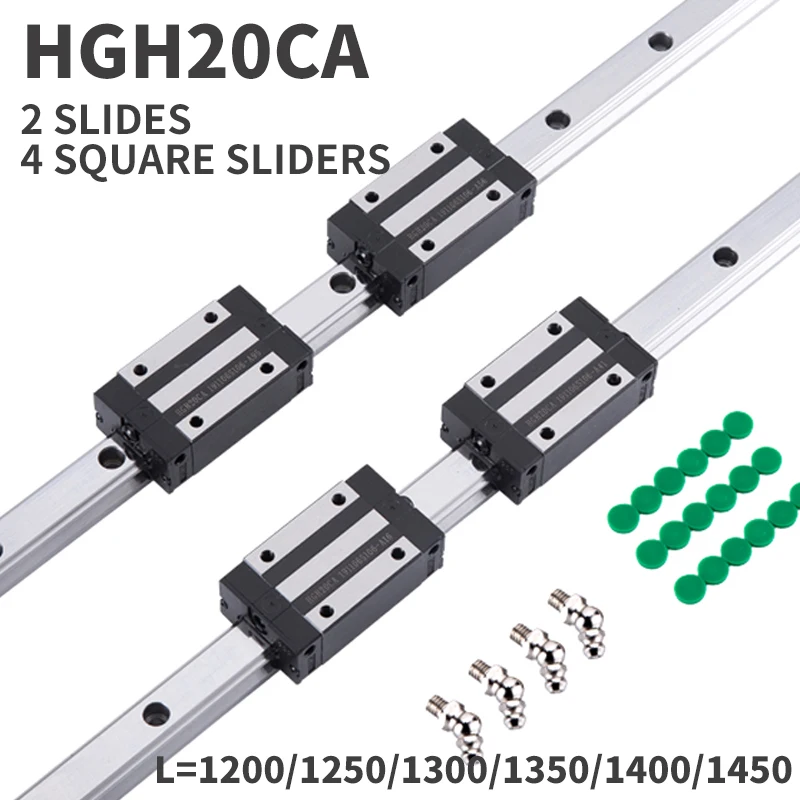 

CNC 20mm 1250mm 1300mm 1350mm 1450mm Linear Rail Set HGR20 Slide Guide with HGH20CA Carriage Block width 20mm guide for CNC