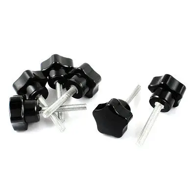 

M6x40x30mm Screw On Type Five Pointed Star Industrial Knob Handle Grip 6Pcs