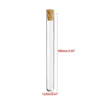 

Plastic Test Tube with Cork Stopper Bead Storage Vial Containers Q6PA