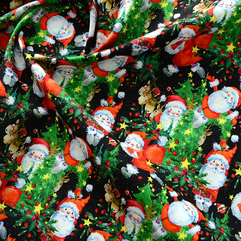Christmas Cotton Fabric Yard  Robert Kaufman Christmas Fabrics - 0.5x1.45  Meter - Aliexpress