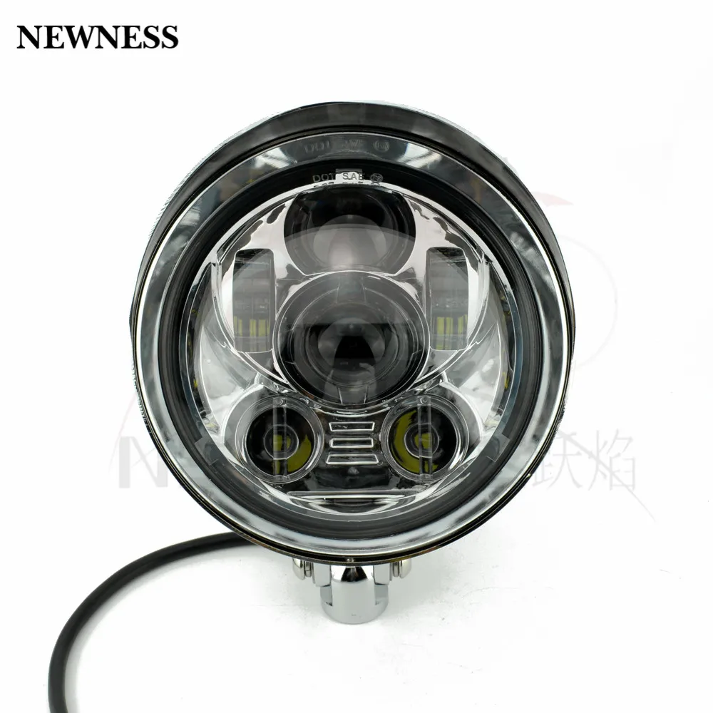6インチのLEDクロームヘッドライト,ハーレー,スポーツスター,dyna