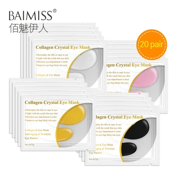 

BAIMISS 20pairs=40pcs 24K Gold Serum Eye Mask Anti-Aging Anti Wrinkle Remove Dark Circle Collagen Eye Patches Skin Care Cream
