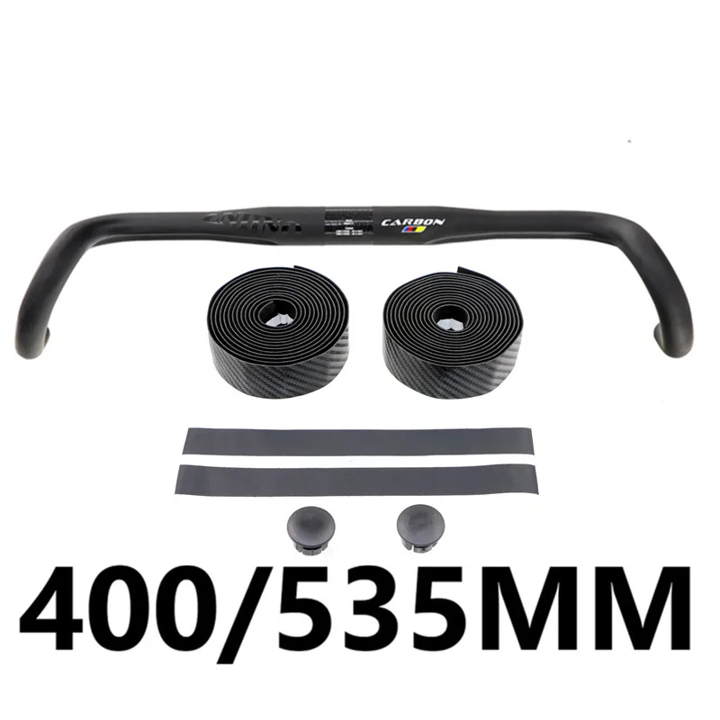 カーボンファイバーロードバイクハンドルバー,シクロクロス,400/420
